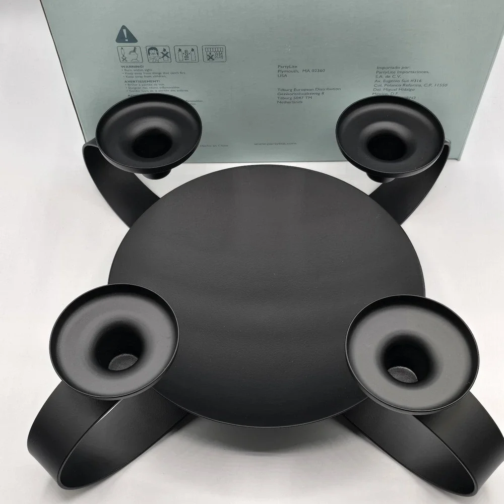 Partylite Contemporary Candle Holder‎ New P90350 Black
